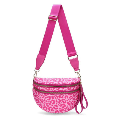 Rose red leopard print